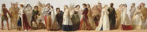 Processie van personages uit Shakespeares toneelstukken door Unbekannt Unbekannt